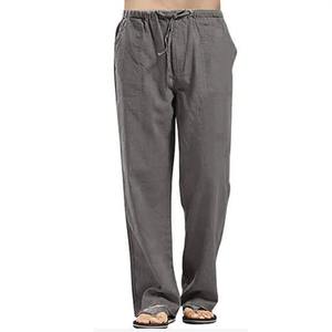 Pantalon et pantalon d'été en tricot léger et confortable pour hommes Pantalon en coton personnalisé multidimensionnel Pantalon de survêtement en coton à coupe ample - Product Image 3