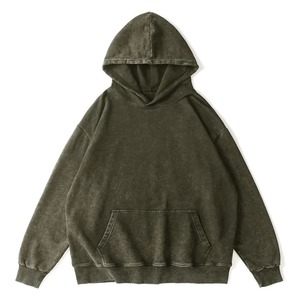 Sweat-shirts d'hiver personnalisés, couleur délavée à l'acide, qualité supérieure, 100% coton, impression numérique, pull uni pour homme - Product Image 5
