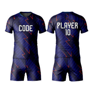 ชุดเสื้อฟุตบอลคอวีแขนสั้นสำหรับผู้ชายและผู้ใหญ่ชุดเสื้อฟุตบอลผ้าโพลีเอสเตอร์100% แบบแห้งเร็ว - Product Image 5