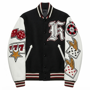 เสื้อแจ็คเก็ต Letterman Varsity สุดหรูแบบสั่งทำพิเศษ ผู้ผลิต OEM ODM จำนวนมากจากปากีสถาน Joxai คอตั้ง ด้านหน้าเป็นวัสดุที่เป็นมิตรกับสิ่งแวดล้อม ระบายอากาศได้ดี ปี 2026 - Product Image 2