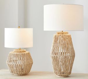 Lámpara de Escritorio de Mimbre y Ratán Hecha a Mano, Estilo Rústico, con Iluminación LED Blanca Cálida y Diseño Creativo - Product Image 2