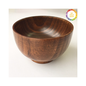 Bol en bois fait main du Vietnam en bois d'acacia naturel pour service de cuisine et décoration de table - Product Image 3