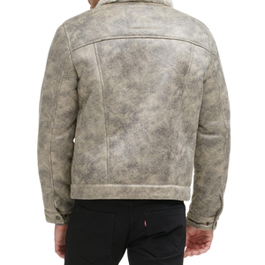 แจ็กเก็ตหนังแท้สำหรับผู้ชายสำหรับฤดูใบไม้ผลิแจ็กเก็ตหนังแท้ออกแบบได้ตามที่ต้องการสำหรับฤดูหนาวสวมใส่กับผ้าแคนวาสสำหรับฤดูใบไม้ผลิ - Product Image 4
