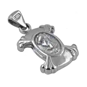 925 <b>Silver</b> Religious <b>Cross</b> Pendant with CZ for Women Handmade Daily Wear Jewelry Featuring Rose Gold and Gold Accents - Product Image 2