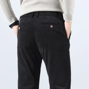 High Quality Brand <b>Mens</b> Corduroy Thicken Pants Fashion Khaki Narrow Leg Casual Pants Thermal Plush <b>Trousers</b> Autumn Winter Male - Product Image 6