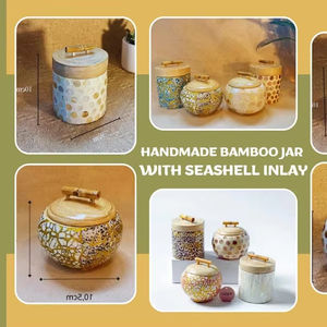Juego de ensaladeras redondas de fibra de bambú de fruta de arroz biodegradables naturales hechas en Vietnam - Product Image 1