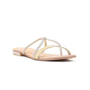 Sandalias con tacón dorado FN0660 Chappal elegante y elegante - Product Image 3