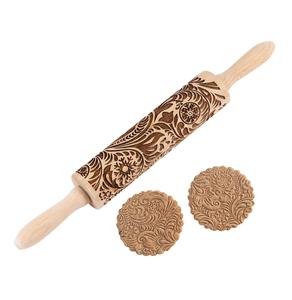 Wooden <b>Rolling</b> <b>Pin</b> manufacturer for Baking Evermarket Deep Engraved Embossing <b>Rolling</b> <b>Pin</b> - Product Image 1