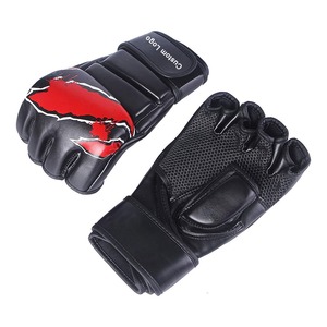 ถุงมือ MMA แบบปรับได้ครึ่งนิ้ว ระบายอากาศได้ดี บริการ OEM กันน้ำ วัสดุนุ่ม สำหรับฝึกซ้อมกลางแจ้ง ถุงมือ MMA ขายดีสำหรับผู้ชาย - Product Image 5