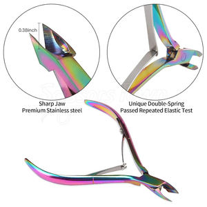 Juego de pinzas y empujador de uñas de acero inoxidable duradero, cortador de uñas profesional, herramientas para salón y uso doméstico - Product Image 2