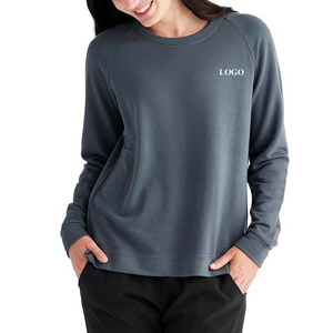 เสื้อฮู้ดดี้คอกลมผ้าฝ้าย 100% ระบายอากาศ แห้งเร็ว ทรงโอเวอร์ไซส์ สไตล์ลำลอง สำหรับผู้หญิงไซส์ใหญ่  ออกแบบได้ตามต้องการ เหมาะสำหรับฤดูหนาว - Product Image 6