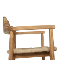 Chaises de salle à manger modernes décoratives en bois et osier pour la maison, le bar, la cuisine, l'entrepôt, l'école, la salle de bain - Emballage privé disponible