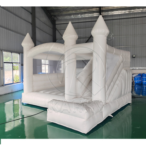 Castillo Inflable Blanco para Exteriores, Tamaño Personalizado, Fácil de Instalar, Cama Elástica para Fiestas - Product Image 1