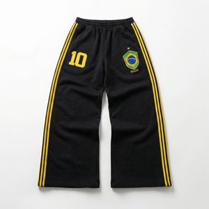 Conjunto de Chándal de Fútbol de Brasil |   Chaqueta con capucha y cremallera + Pantalones de pierna ancha |   Logotipo personalizado y número de equipo |   Servicio OEM de Ropa Deportiva - Product Image 5