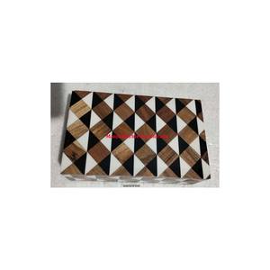 Cajas de madera pura de diseño hecho a mano Extra grande con resina pulida Natural incrustaciones de fregona tema de trabajo para caja de embalaje de collar - Product Image 3