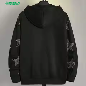 Sudaderas con capucha unisex personalizadas al por mayor, forradas de forro polar y sherpa, con cremallera, logotipo bordado, cordón ajustable, lavado ácido, 100% algodón, transpirables y de secado rápido. - Product Image 4