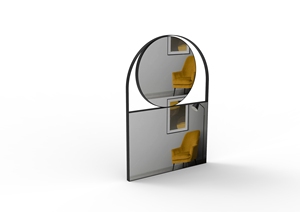 Miroir mural décoratif en fonte d'aluminium moderne et minimaliste pour salle de bain, soigneusement moulé, fini pour la décoration intérieure - Product Image 2
