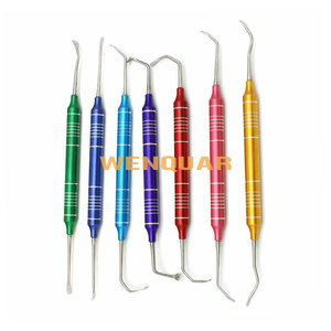 Ensemble d'Élévateurs Dentaires de Haute Qualité 7 Pièces Wenquar Sinus Lift Instruments à Double Embout Manuels Instruments Chirurgicaux Colorés Manuels - Product Image 1
