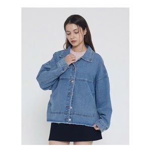 แจ็กเก็ตผ้ายีนส์มีกระดุมแบบลำลองของผู้หญิงสำหรับฤดูร้อนระบายอากาศลายสก็อตทรงหลวมซักเบาสำหรับฤดูใบไม้ร่วง - Product Image 5