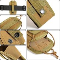 Pochette radio Molle tactique unisexe avec support camouflage pour talkie-walkie pour l'extérieur et la chasse avec doublure en polyester