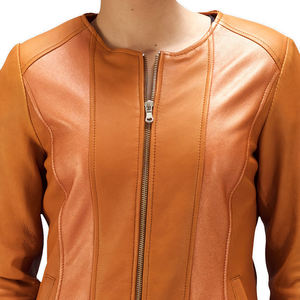 Vente chaude Logo Personnalisé Style Femmes Toile Veste En Cuir Conception Unique À Manches Longues Respirant Uni Teint À La Mode Personnalisé - Product Image 5