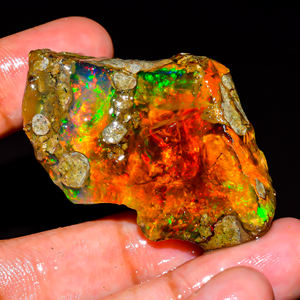 Opale de feu Welo, pierres précieuses en vrac, opale de feu multiple, opale éthiopienne brute, opale éthiopienne brute, pierre précieuse d'opale naturelle, 90 ct. R-111 - Product Image 2