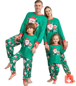 Pijamas Térmicos de Navidad y Año Nuevo de Alta Calidad al Por Mayor Conjunto Familiar de Dos Piezas 100% Algodón Ropa de Dormir Cómoda para Padres e Hijos - Product Image 3