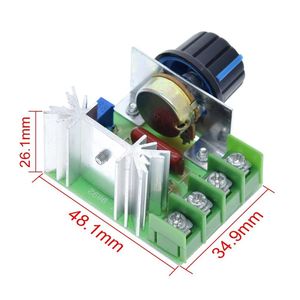 Régulateur de tension AC à thyristor SCR 2000W, contrôleur de moteur, variateur de vitesse et de température - Product Image 3