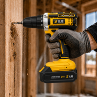 Perceuse sans fil haute performance 21V avec batterie au lithium et tournevis électrique à vitesse variable pour atelier domestique et travail du bois
