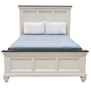 Solid Mahogany Farmhouse Style King Size <b>Bedroom</b> Furniture <b>Set</b> with Panel Bed Nightstand & Storage for Villa <b>Hotel</b> & Apartment - Product Image 2
