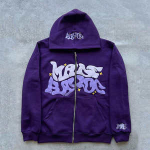 Sudadera con Capucha de Algodón con Estampado Puff y Cierre de Cremallera, Estilo Casual para Otoño, Nueva y Elegante, en Oferta a Precio Accesible - Product Image 4