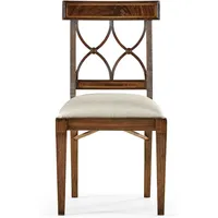 Chaise d'appoint (lot de 2) |   Dossier sculptural incurvé |   Design intemporel au patrimoine authentique dans un ton noyer chaud