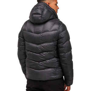 Veste d'hiver chaude et brillante à bulles, manches longues, fermeture éclair, poche, veste courte matelassée, doudoune pour homme - Product Image 3