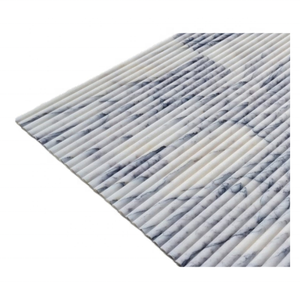Calcite rainurée lilas, nouveau modèle cannelé avec veines grises, design minimaliste, finition de surface de sol imperméable, marbre à veines violettes - Product Image 1