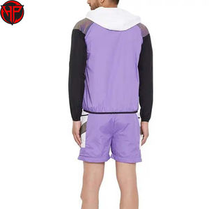 Chándal personalizado de nailon y poliéster para verano, traje para correr de dos piezas, chaqueta cortavientos, conjuntos de pantalones cortos para hombre - Product Image 6