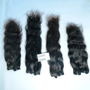 Cheveux humains vierges indiens non traités, cuticules alignées, styles de boucles ondulées douces, extensions de cheveux naturels vierges HD en lots - Product Image 3