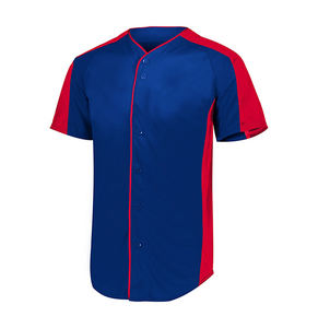 Moda de talla grande transpirable cuarto botón Softball equipo de béisbol Jersey liso rayas ropa deportiva camisas conjuntos estilo - Product Image 4
