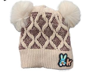 Gorro de Punto Personalizable para Niños, Unisex, de Invierno, con Diseño de Moños, Transpirable, Cómodo, de Acrílico de Alta Calidad, para Viajes - Product Image 1