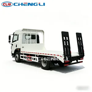 Faw 16t Flatbed Truck Cargo Lorry Heavy Equipment Truck For Sale With Hydraulic Ramp For Machinery Transport At Factory Price - Product Image 5