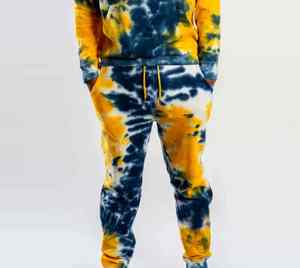 Venta caliente de los hombres Tie-Dyed Chándal Transpirable Cómodo con capucha con el mejor servicio de fabricación OEM Tie-Dyed Chándal - Product Image 3