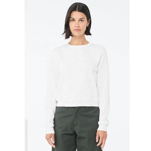 Bella + Canvas 7511 Pullover classique pour femme Col rond-imprimé de lettres en polaire éponge chaude et douce, sweat-shirt ample Pull à capuche - Product Image 1