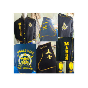 Varsity Jackets Oes Jackets Masonic Latter <b>Women</b> Jacket Oes <b>Black</b> Hse - Product Image 6