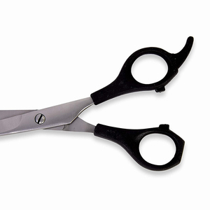 Ciseaux de coupe de cheveux de coiffeur personnalisés couleur noire poignée métal acier ciseaux de coupe de cheveux pour la beauté - Product Image 5