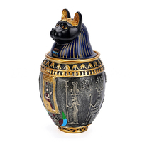 Urne commémorative écologique en résine sur le thème de la mythologie égyptienne ancienne, statue des dieux du chat, pot funéraire pour animaux de compagnie, cercueil pour chien