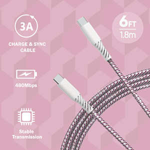 Coloré 60W USB-C à USB-C câble de charge rapide veste en nylon avec blindage de tresse de boîtier en PVC pour ordinateur et stock iOS! - Product Image 3