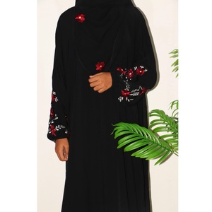 WS ชุดมุสลิมแขนยาวปักลายสีพาสเทลสีเขียวชุดคลุมมุสลิม - Product Image 4