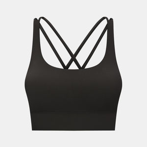 Soutien-gorge de sport à bretelles léger Technologie de séchage rapide Soutien élevé Bretelles réglables Fitness Running Front Logo Gym Style High - Product Image 2