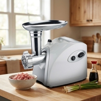 Hachoir à viande professionnel en cuivre pur 1000 W avec poignée de transport et 3 disques de broyage – Vente en gros et revente en vrac – Machine à viande de cuisine