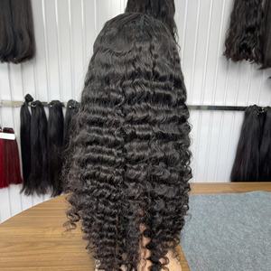 Venta al por mayor Bumrese pelo humano rizado HD encaje cierre pelucas virgen birmano rizado pelucas encaje crudo vietnamita extensiones de cabello humano - Product Image 5