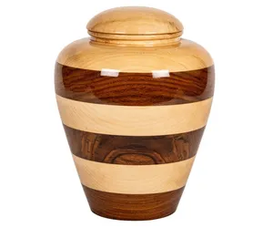 Urne funéraire en bois artisanale, décorative, pour cendres humaines adultes, souvenir commémoratif - Product Image 1